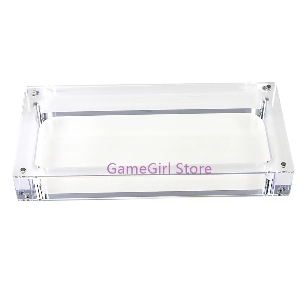 Custodia in acrilico ad alta trasparenza da 1 pezzo per scatola di immagazzinaggio per vetrina con coperchio magnetico per console di gioco Switch Oled
