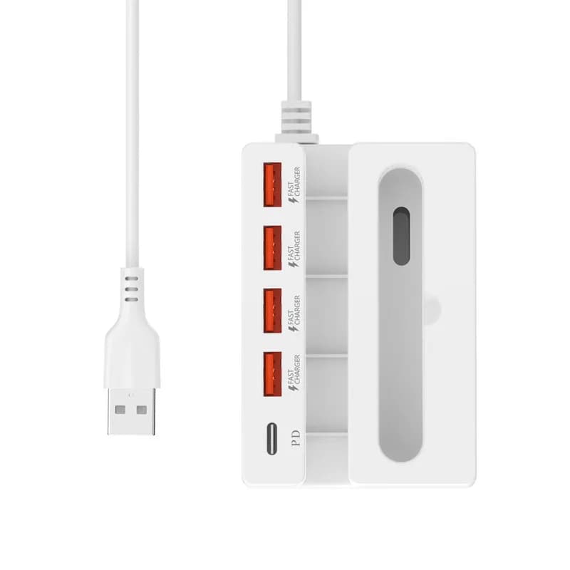 Presa elettrica USB Adattatore per presa di corrente a ricarica rapida Docking Station Convertitore splitter USB Presa di prolunga USB