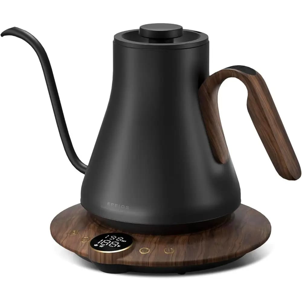 Bollitore Elettrico di Precisione con Controllo della Temperatura, ±1 ° F Control, acciaio inossidabile, bollitura rapida, 1500 W/0,9 l per caffè, tè, acqua calda (finitura opaca)