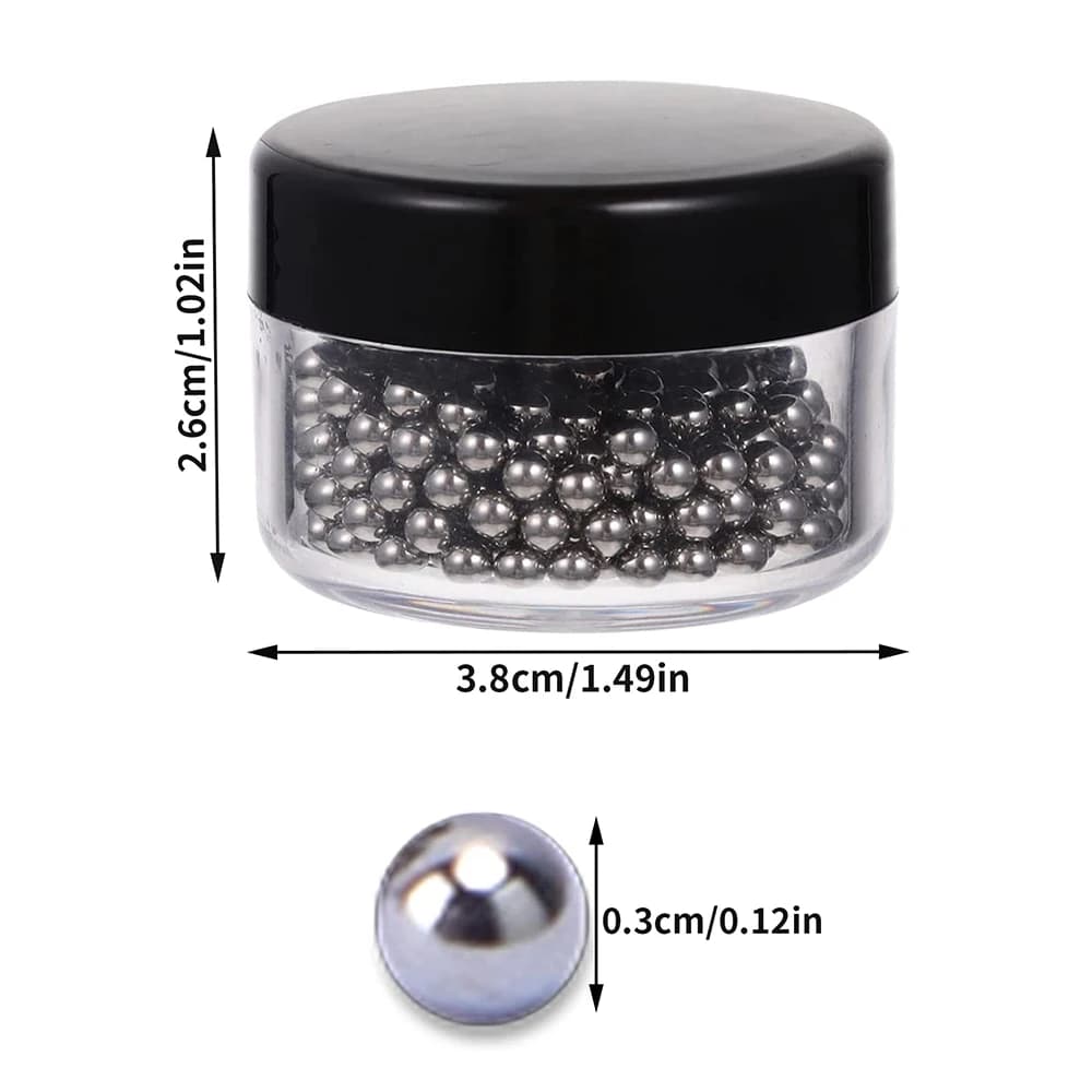 400Pcs 304 Stainless Steel Cleaning Beads 3mm for Glass Bottles Wine Glass Cleaning Beads for Decanters Vases