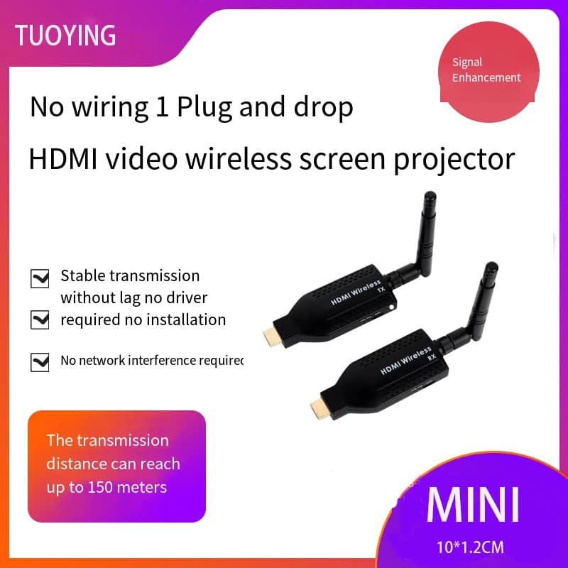 Trasmissione wireless HDMI da 150 m TV Laptop Office Trasmissione immagini Proiettore schermo wireless HDMI