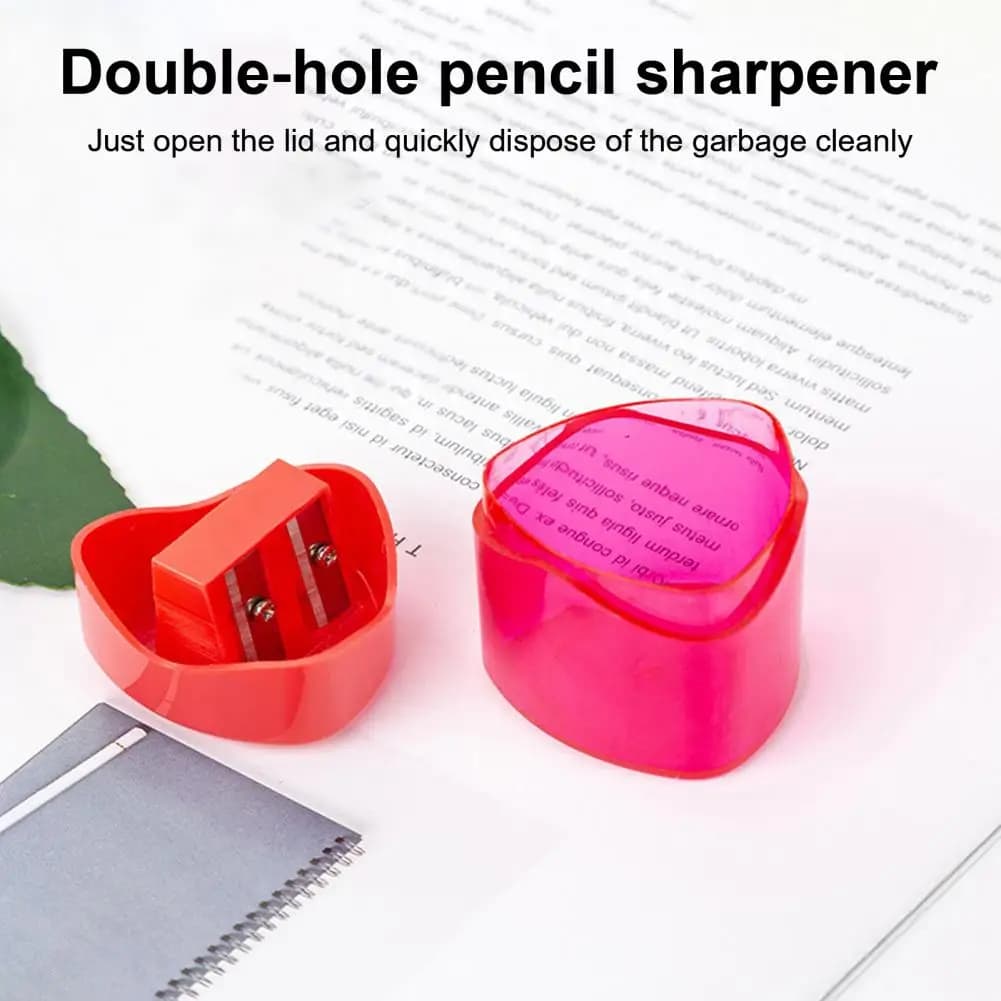 Cheerful Design Pencil Sharpener Dual Hole Pencil Sharpeners for Kids Students 4-pack Portable Sharpener Set for School for Kids