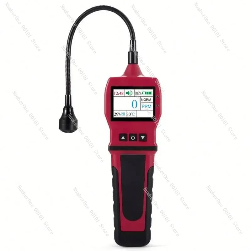 Rilevatore Digitale di Fughe di Gas BH-90 / Sensore a Collo d'Oca 0-10000ppm per Gas Combustibile Naturale CH4 e Gas Infiammabile, Analizzatore Rapido con 4 Allarmi