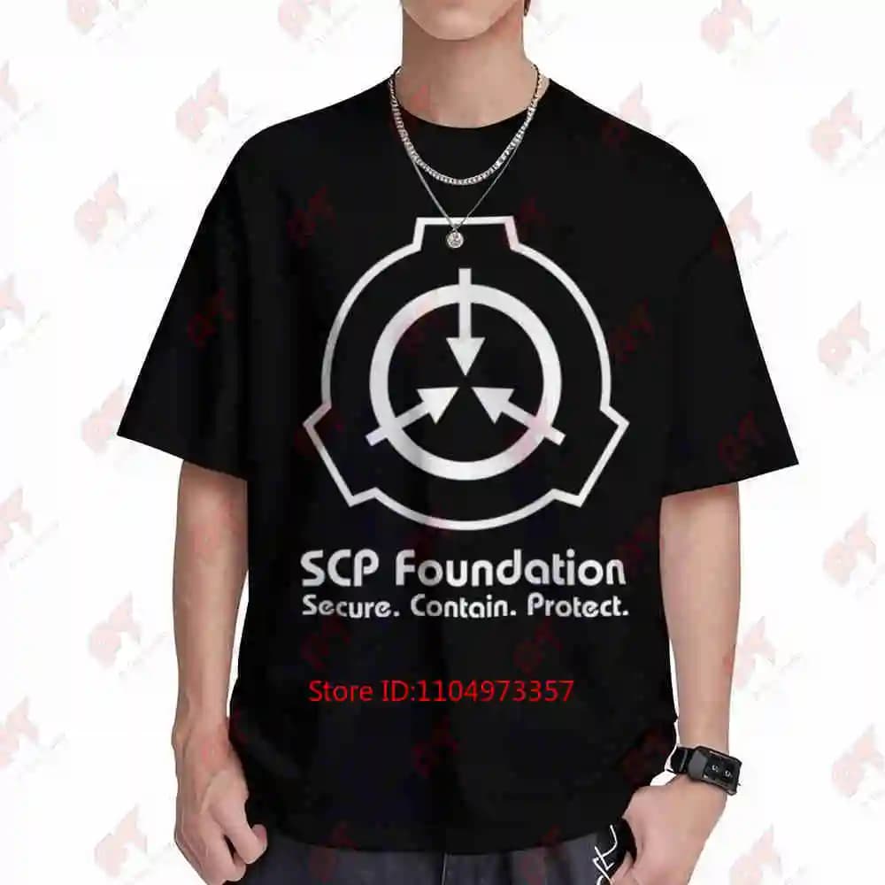 SCP Foundation Logo Famous TV Show Short Sleeve Tee 100% Cotton T-Shirt