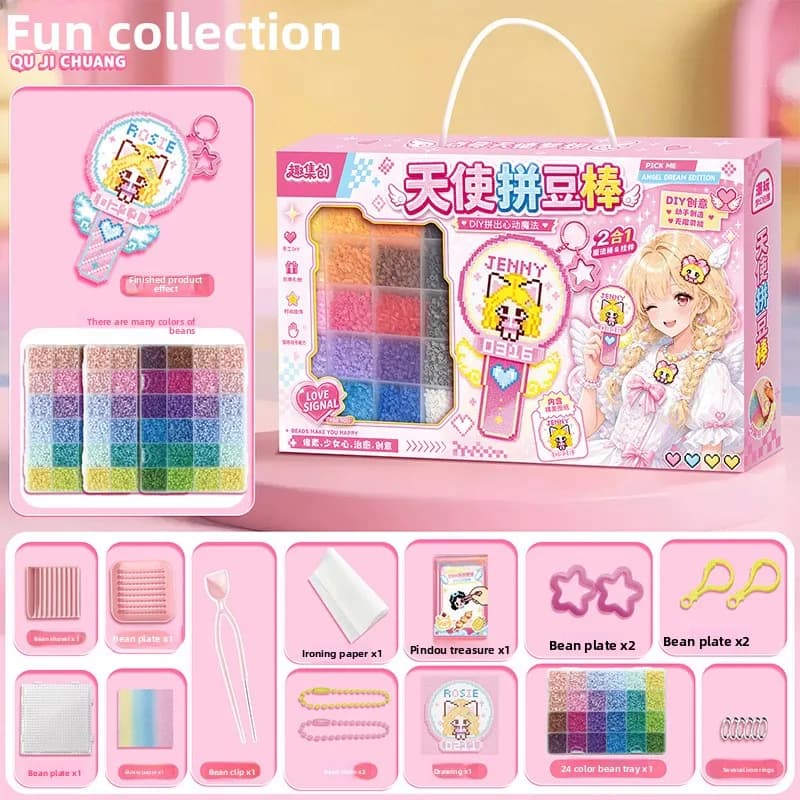 Bean Blending Spill Material Packs Complete Set Tools Handmade DIY Material Pack Educational Girls Toys Craft Kits for Children