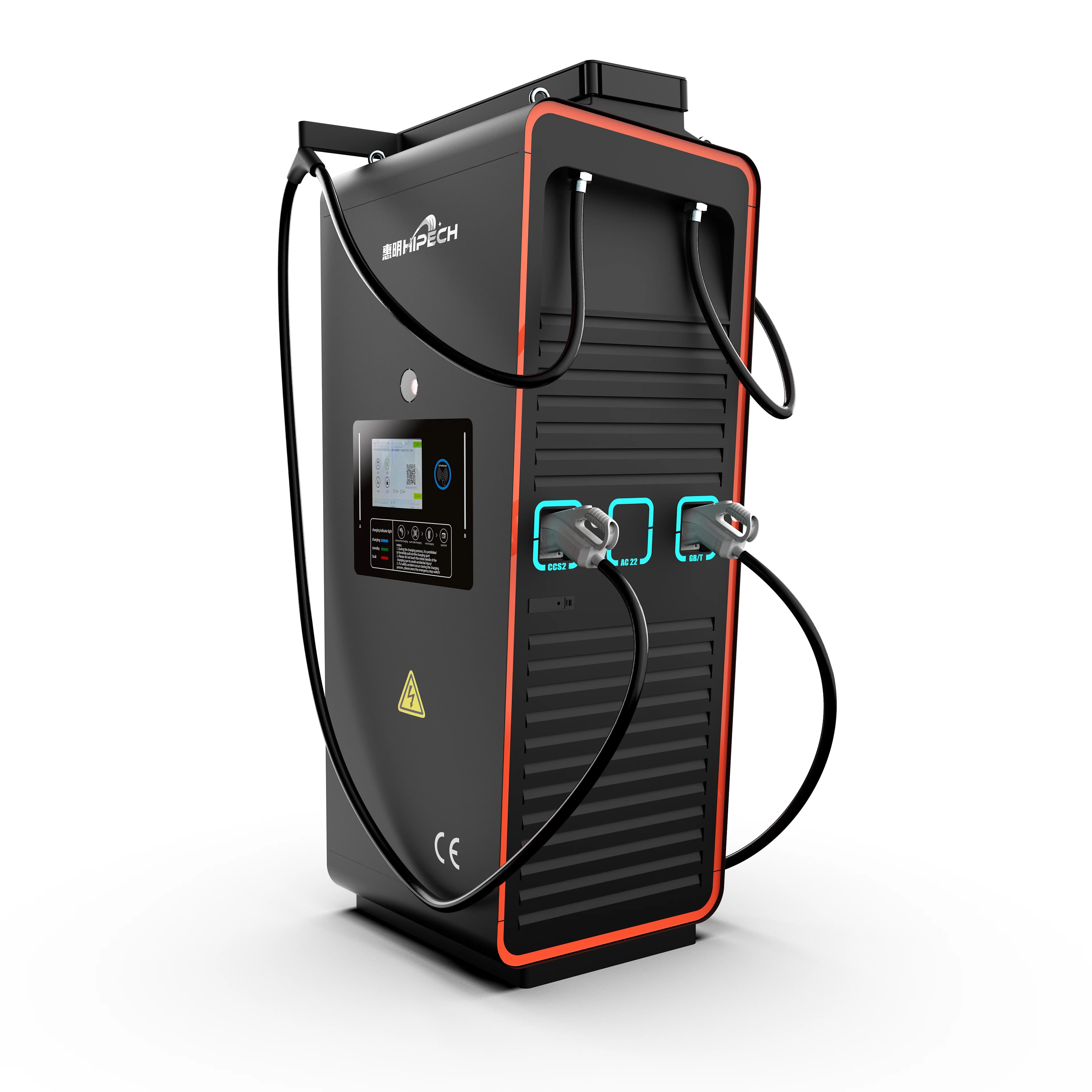 80kw DC Ev Charger Station New Floor-Mounted Two-Gun Type Electric Car Charging Station with Ocpp POS