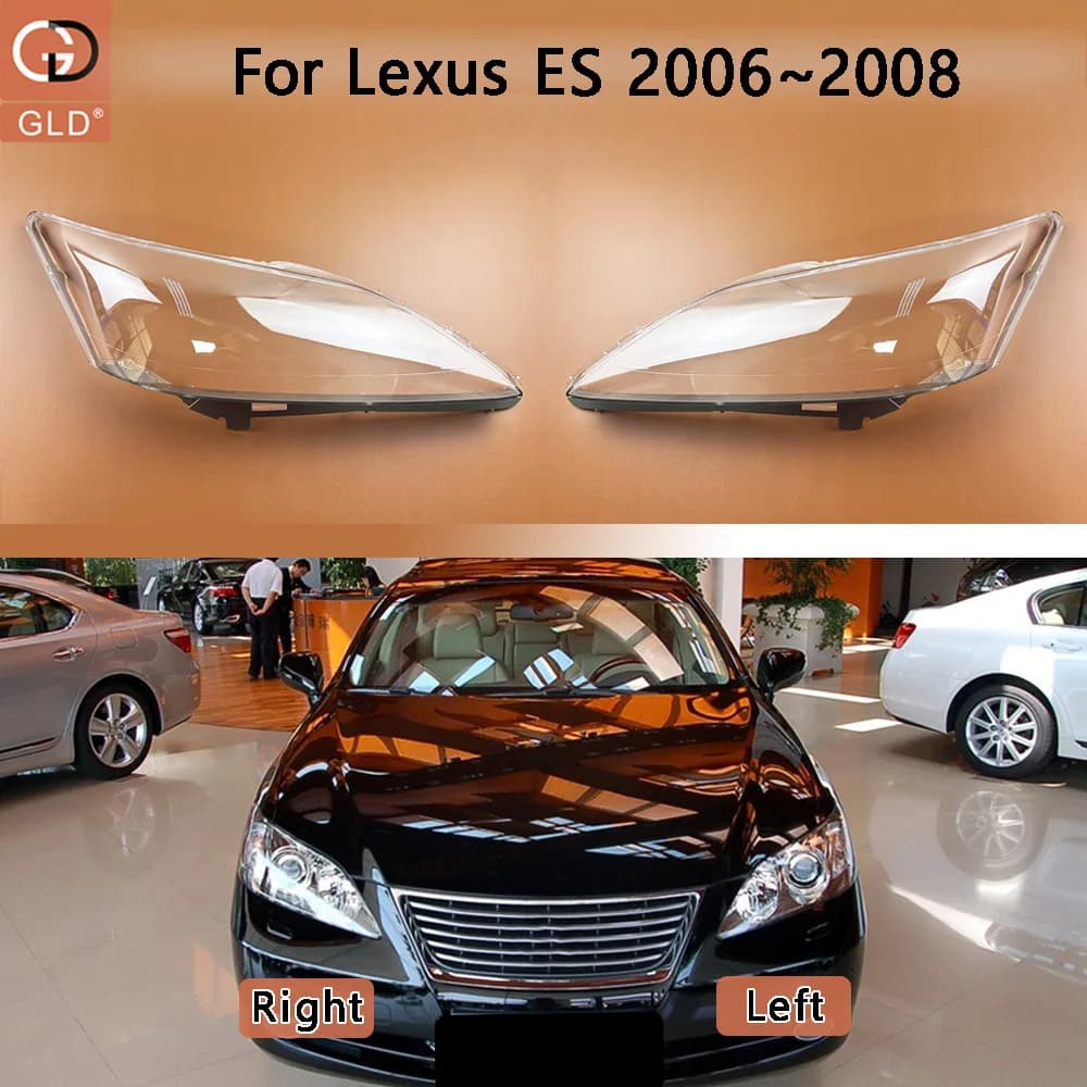 For Lexus ES ES240 ES350 2006 2007 2008 Headlamp Housing Transparent Mask Cover Headlight Shell Plexiglass Replace Original Lens