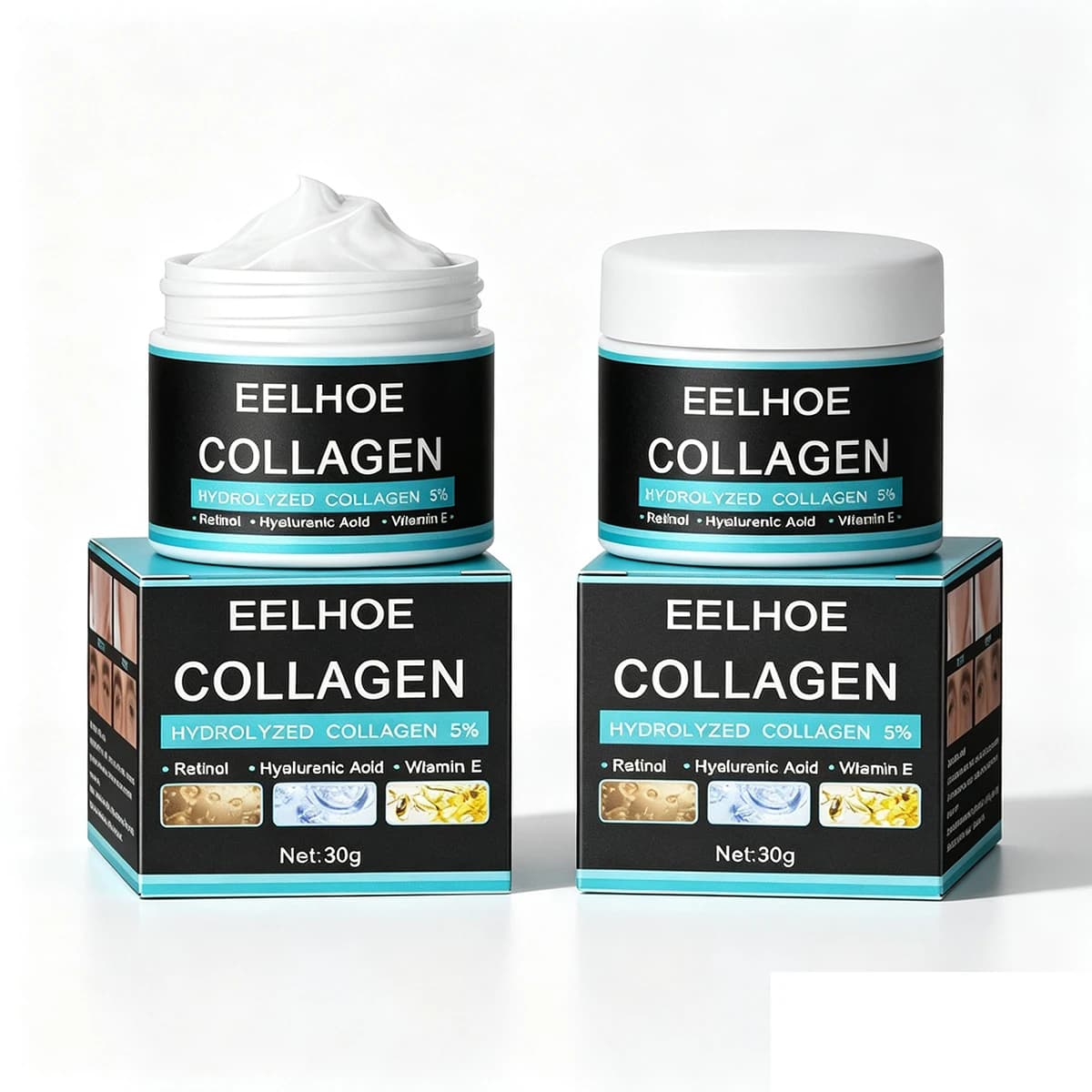 1/2 Pack Men Facial Cream Daily Moisturizer with Hyaluronic Acid &Collagen,Hydrating Revitalizing Firm Skin Care Fast-Absorbing