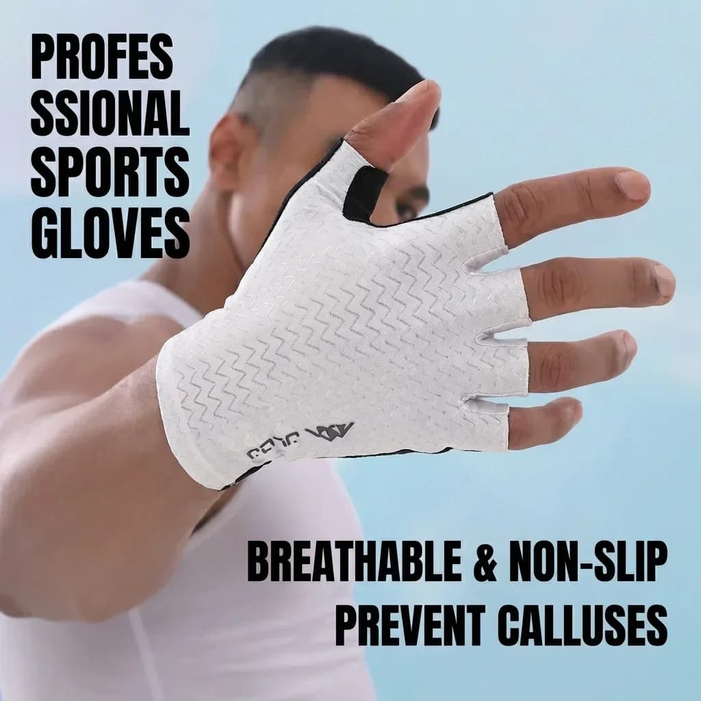 Guanti da ciclismo mezze dita, da uomo e da donna, per bici da strada, mountain bike, con assorbimento degli urti, traspiranti, antiscivolo, anti-callus, f