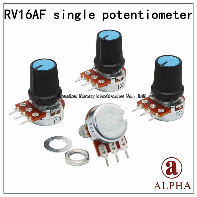 ALPHA RV16AF single carbon film potentiometer B1K B5K B10K B20K B50K B100K power amplifier Volume adjuster SPX 15 tripod