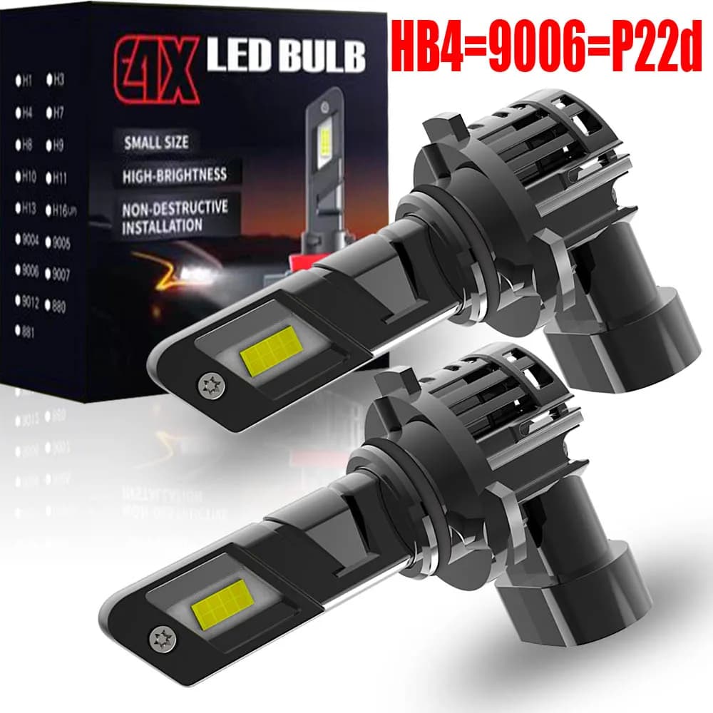 2 Pezzi Lampadine LED HB4 9006 ad Alta Potenza per Fendinebbia, Senza Adattatore, Turbo P22d per Fari Auto e Moto 12V, per BMW E60 2004~2010