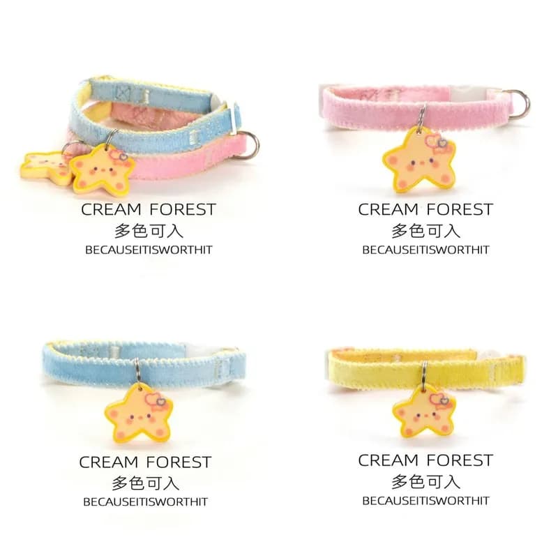 Collare per Cani e Gatti con Stelle, Anello Regolabile per il Collo, Accessori per Animali Domestici, Regalo di Moda per Cani Piccoli