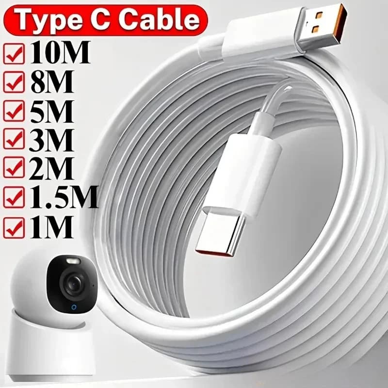 Cavo di Ricarica USB C Extra Lungo, Cavo Dati Tipo C per Samsung, Xiaomi, Fotocamere, Laptop, 10M/8M/5M/0.3M