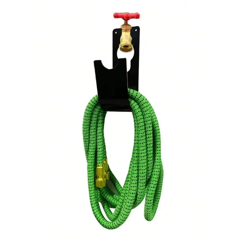 Supporto da parete per tubo da giardino, 4 pezzi, salvaspazio, robusto, gancio per tubo dell'acqua, resistente, portatile, per esterni