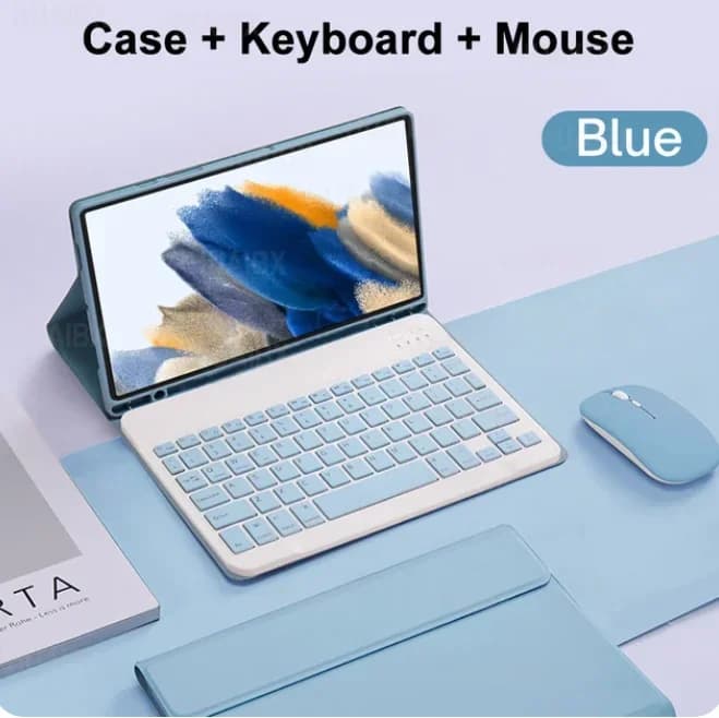Custodia con tastiera per tablet per Samsung Galaxy Tab A9 Plus 11 pollici S6 Lite Tab A7 Tab A8 Tab S7 Tab S8 Tab S9 11 10.5 10.4 Cover Funda