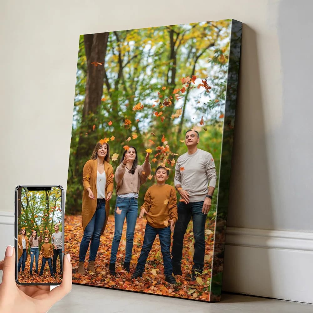 1 canvas customized photo with DIY wooden frame or frameless poster, customized personalized photo and poster for your loved one