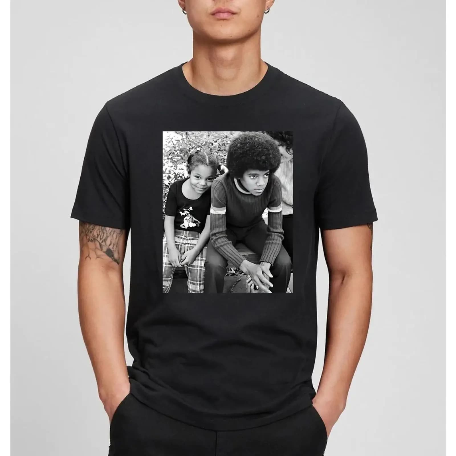 T-shirt vintage Michael Jackson Janet Young anni '80 '90 Pop, taglie S-5XL, lavata, streetwear, comoda, elasticizzata, versatile, alla moda