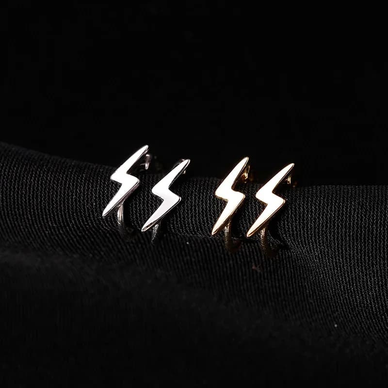 Orecchini a cerchio con fulmini in argento Sterling 925 temperamento semplice squisito regalo di gioielli Sexy Semale caldo