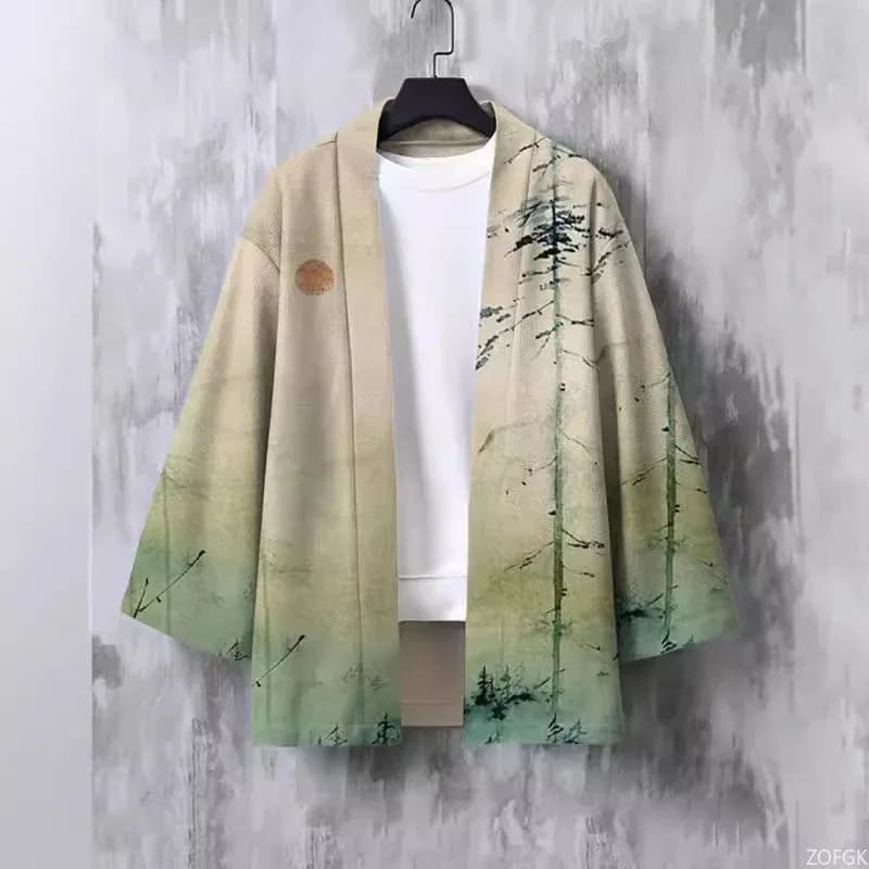 3D Digital Trend Kimono Cape Cardigan Men's and Women's Casual Hoodies Men's Clothing In Stock Ethnic Clothing