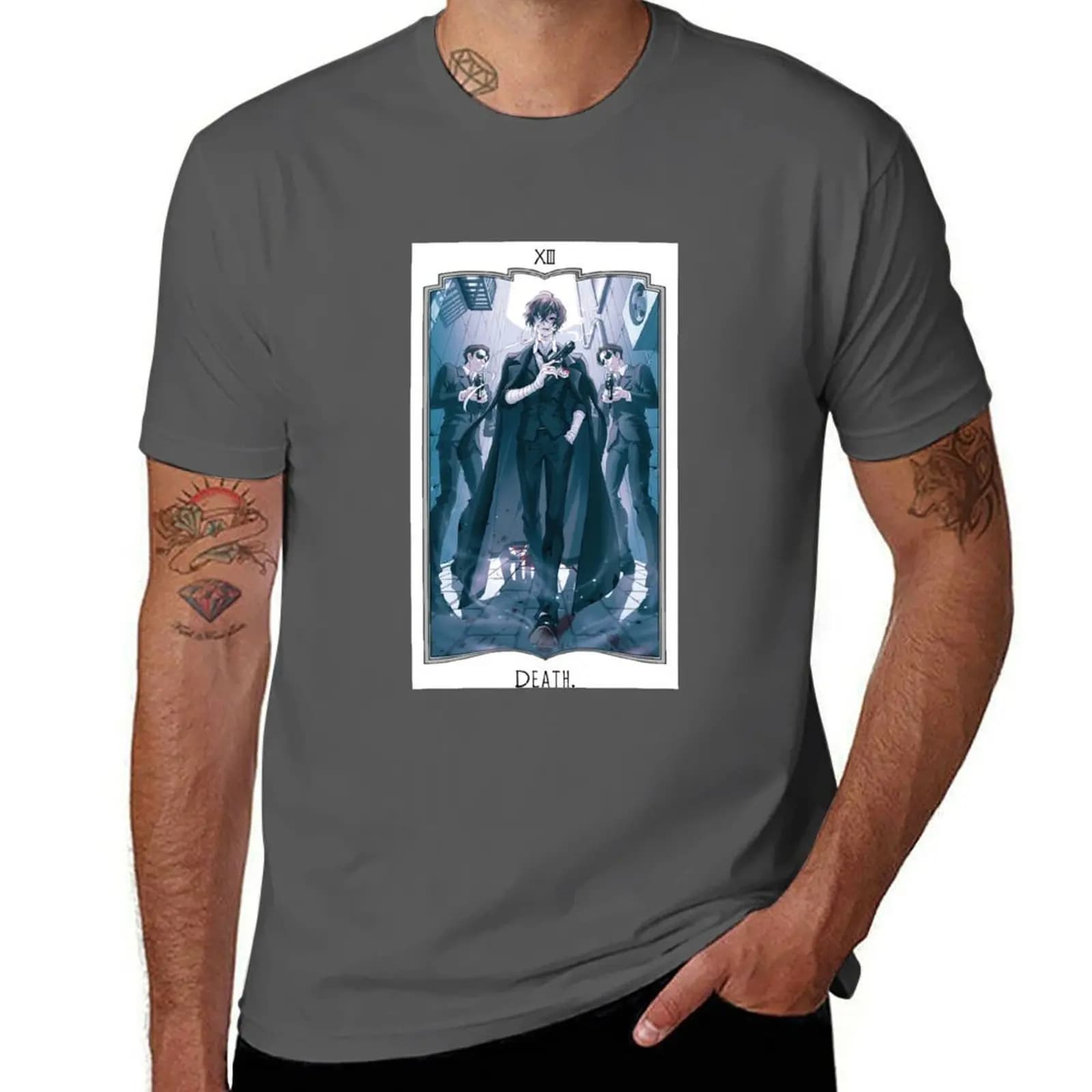 Regali di compleanno Dazai Osamu - Death Tarot Card Art - Per i fan del cinema - T-shirt a tema natalizio