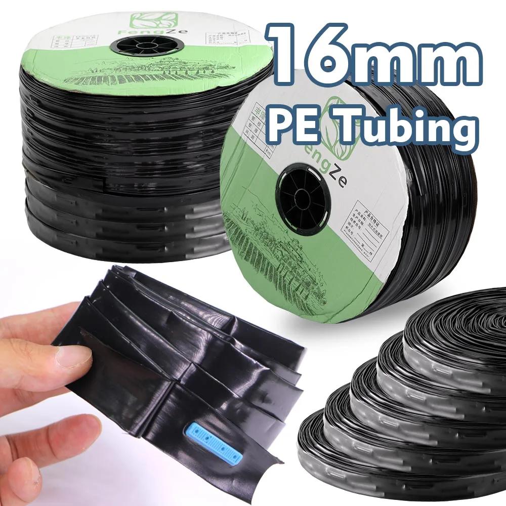 Nastro gocciolante da 100m 16MM distanza tra tubi in PE 10-30CM irrigazione per serra agricola tubo flessibile per irrigazione agricola 3L/H strumento gocciolatore