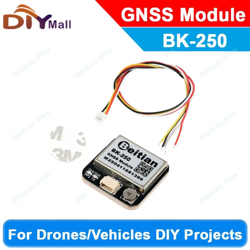 Beitian BK-250 Modulo GNSS ultracompatto Chip M9140 GPS a 4 sistemi/GLONASS/BDS/Galileo Cavo CEP 1.0-4P da 1,5 m per droni/veicoli