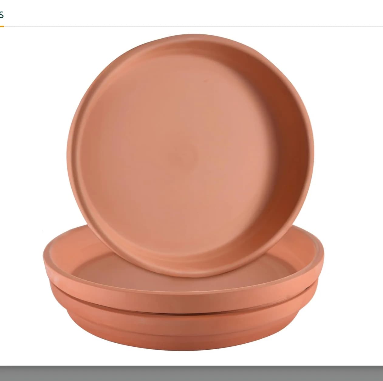 3Pcs pack 9.5''Terra Cota Saucer Plant Saucer Perfect Clay Plant Trays Round Plant Pot Saucers, For 8/9/10inch Pot