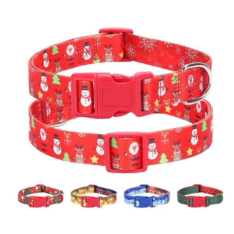 Amaz Vendita calda Natale Tirare la corda Set Corda per cani di Natale Stampato Collare per cani di Babbo Natale Conejos accessori Guinzaglio per coniglietto