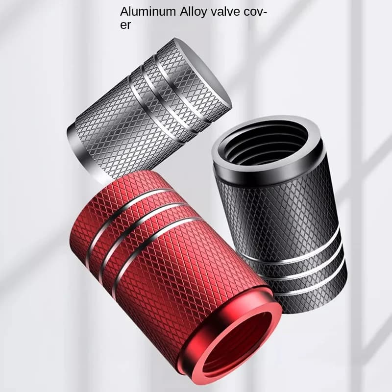 4Pcs Auto Pneumatic Valve Stopper Pneumatic Valve Sprinkle Style Pneumatic Wheel Air Valve Stopper Aluminum Universal Car Accessories