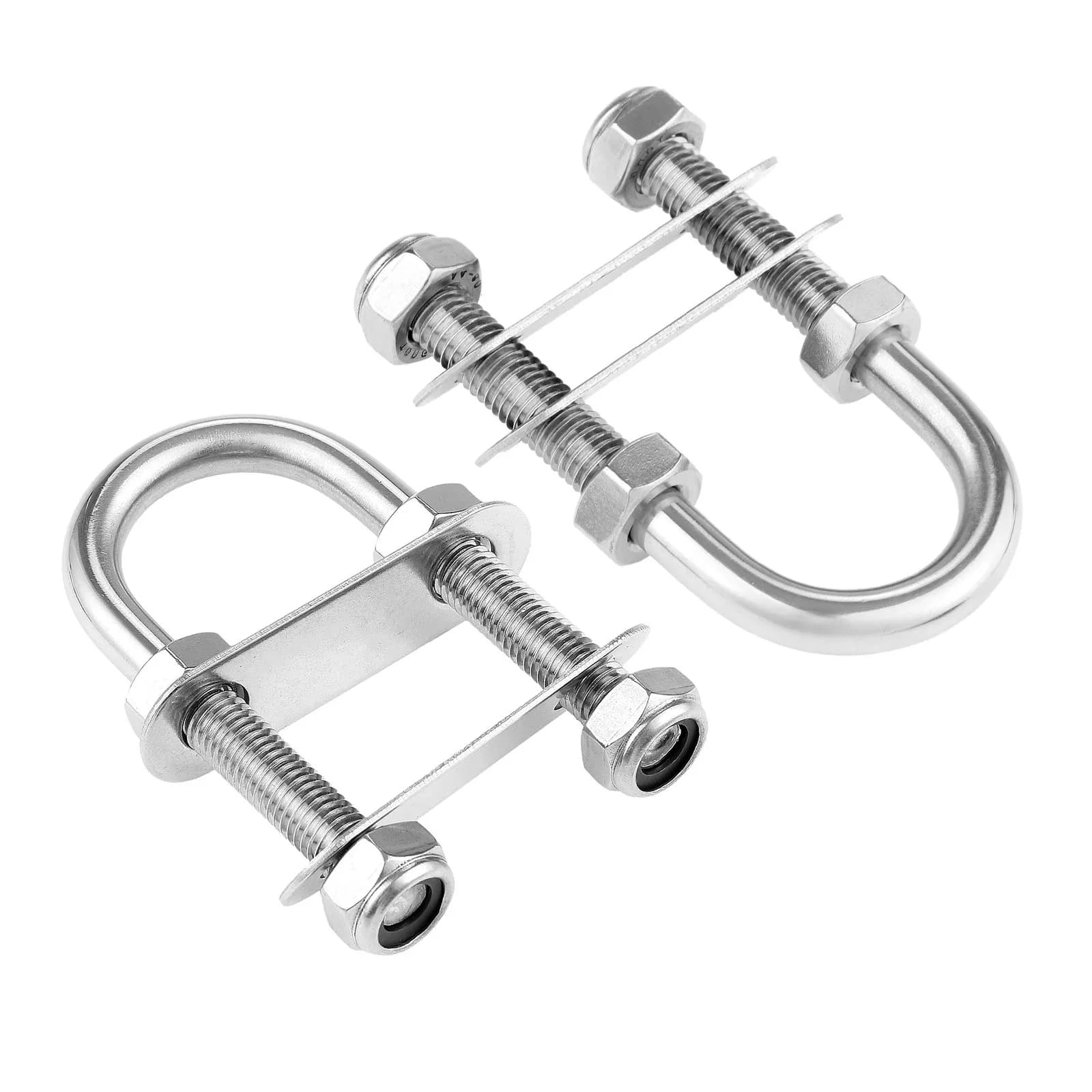 2 pz Marine Boat Stern Bow Eye Tie Imbottiture U-Bolt Rigging In Acciaio Inox M10x90x130x36mm per Bullone Corda o Rigging Marine Hardware