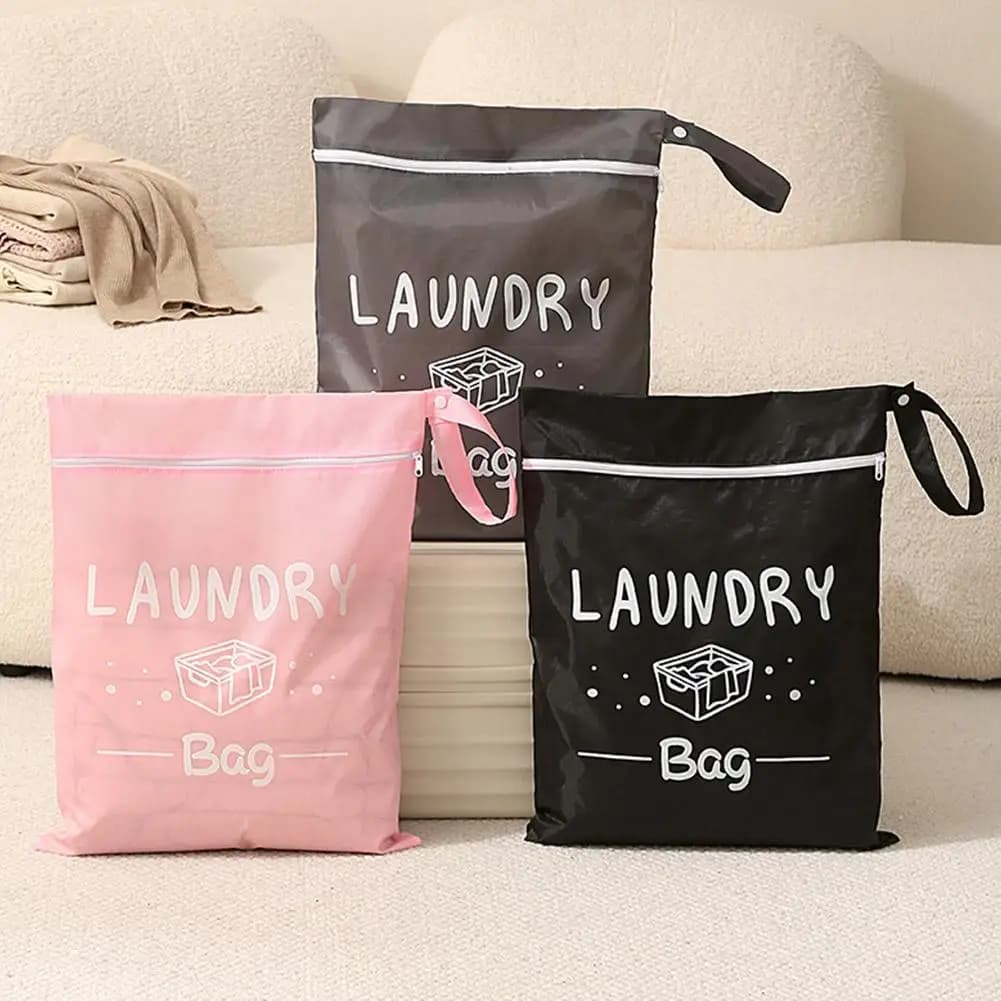 Borsa da viaggio impermeabile per biancheria, organizer per indumenti bagnati e asciutti con cerniera e tracolla, custodia portatile