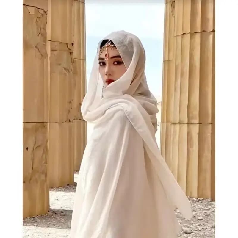 Sciarpa da Spiaggia per Viaggi in Egitto e Dubai, Imitazione Cotone-Lino, Protezione Solare, Accessorio per Foto nel Deserto, Sciarpa per Vacanze al Mare