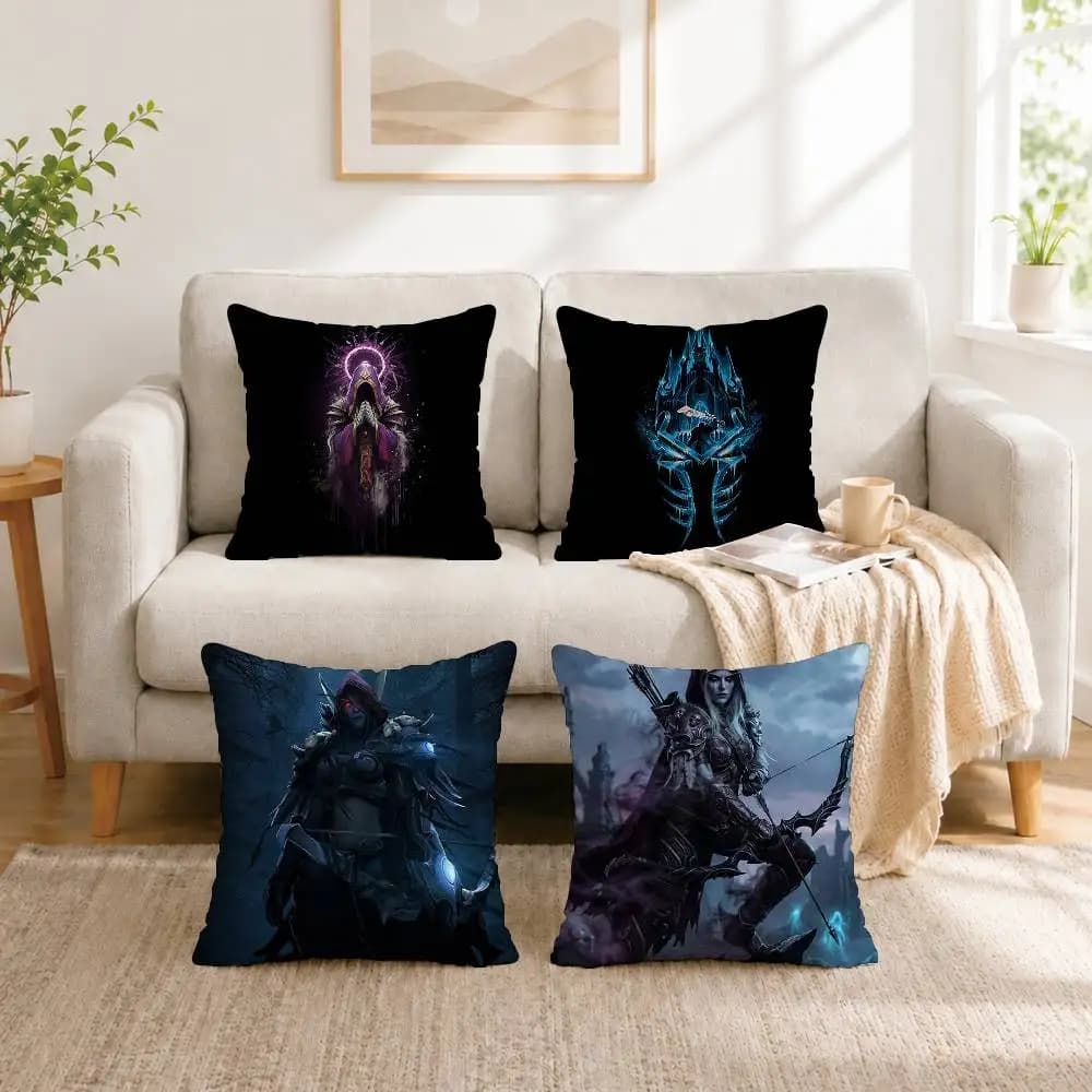 G-Game World of Warcraft Pillow Case Square Double-Sided Sofa Cushion Cover Bedroom Bedside Pillow Gift