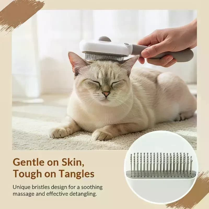 3 In 1 Pet Grooming Comb With Three Replaceable Heads Removes Tangles Loose Fur Perfect For Dogs Cats Daily Home Grooming