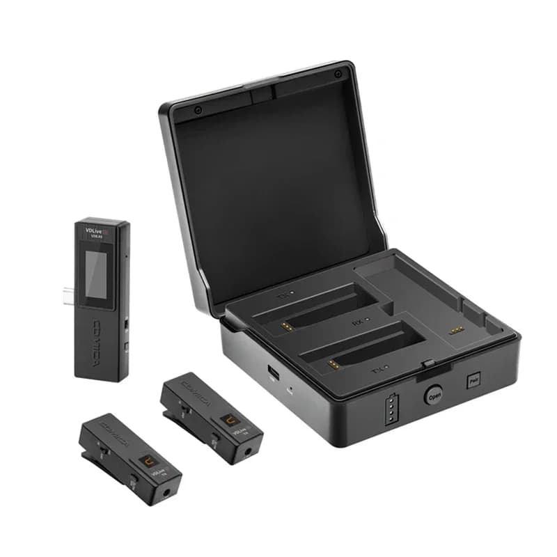 COMICA VDLive 10 USB 2.4G Microfono USB wireless professionale Microfono a doppio canale per fotocamera/smartphone/computer