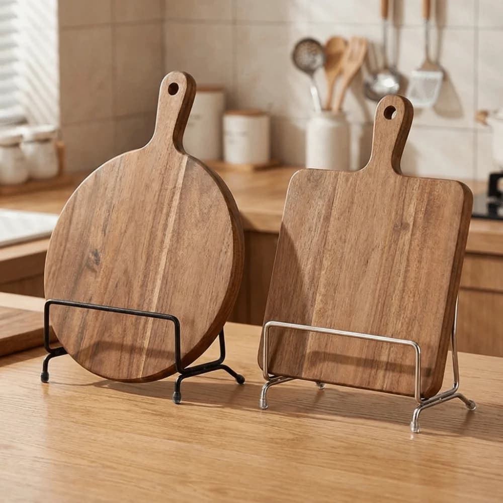 Practical Rustproof Cutting Board Stand Space Saving Drain Pot Lid Holder Non-slip Stainless Steel Kitchen Organizer Home