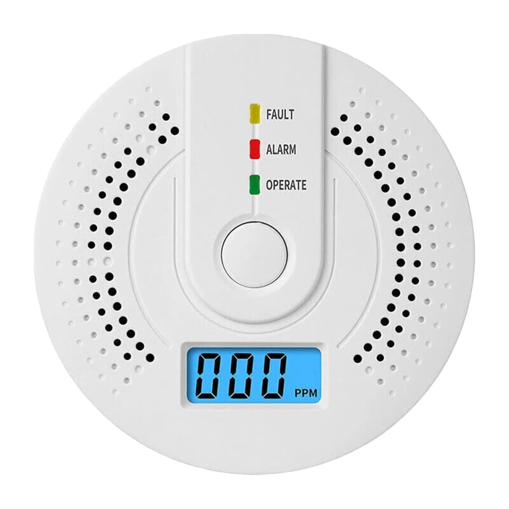 Digital Carbon Monoxide Detector with LED Indicator Battery Powered CO Gas Monitor Alarm Detector CO Sensor for Home Warehouse