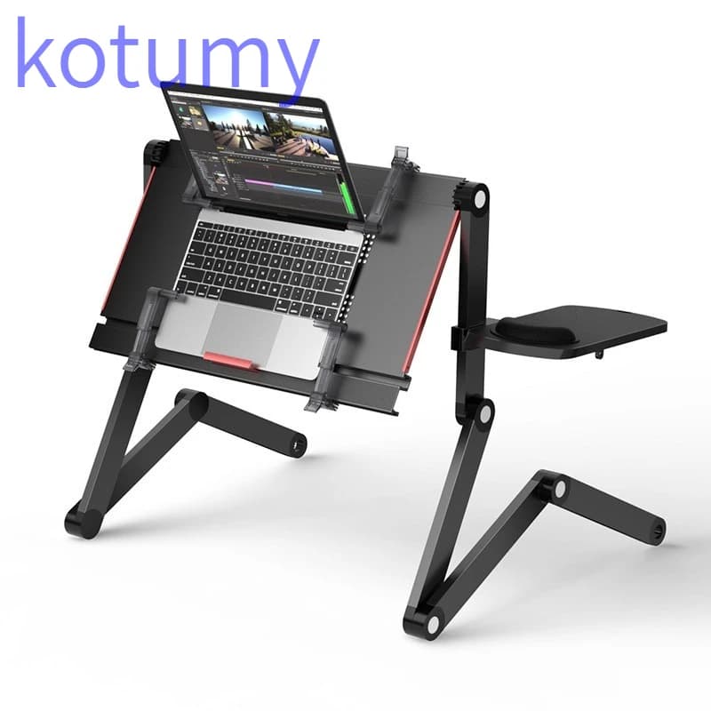 KOTUMY Adjustable Laptop Desk For Bed Foldable Notebook Stand Table Lying Down Reading Book Holder Bedside Workstation