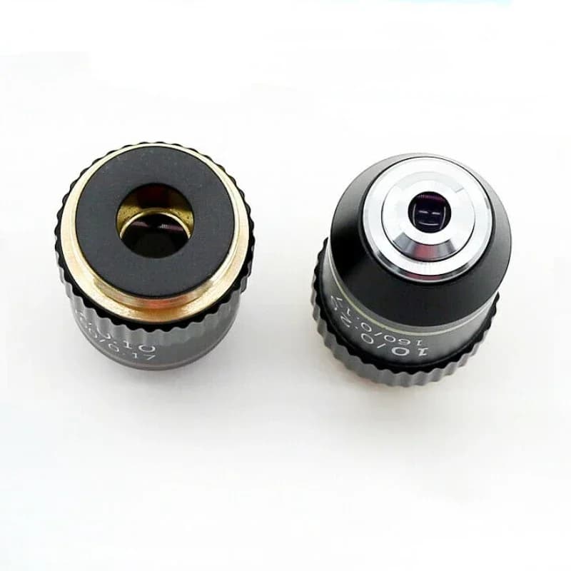 4x 10x 20x 40x 60x 195 Achromatic Microscope Objective Black for Biological Microscope Muti-coated Optical Lens