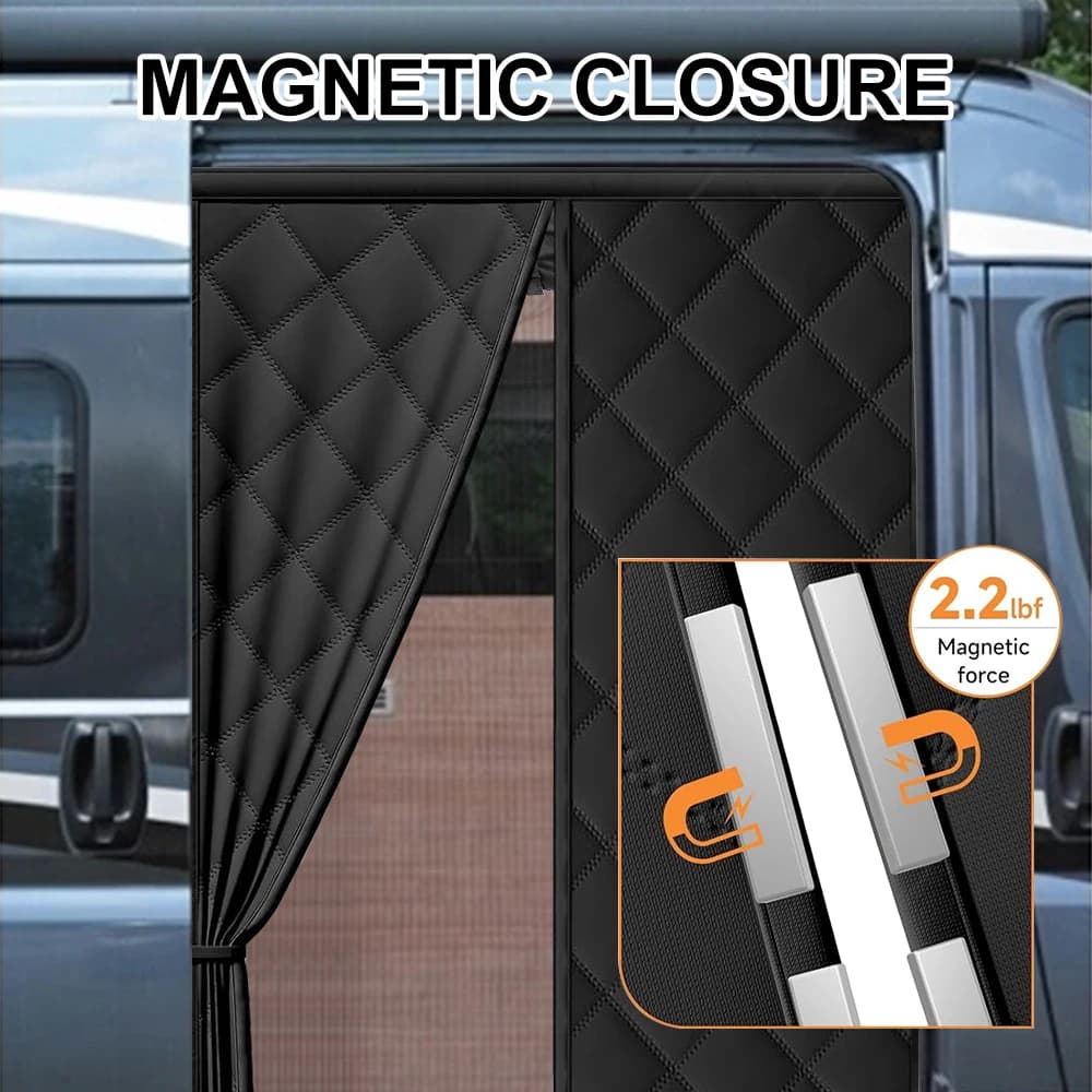 Winter Sliding Door Curtains Temporary Thermal Door Screen Van Magnetic Closure For Fiat Ducato Peugeot Boxer Citroen Relay 2006