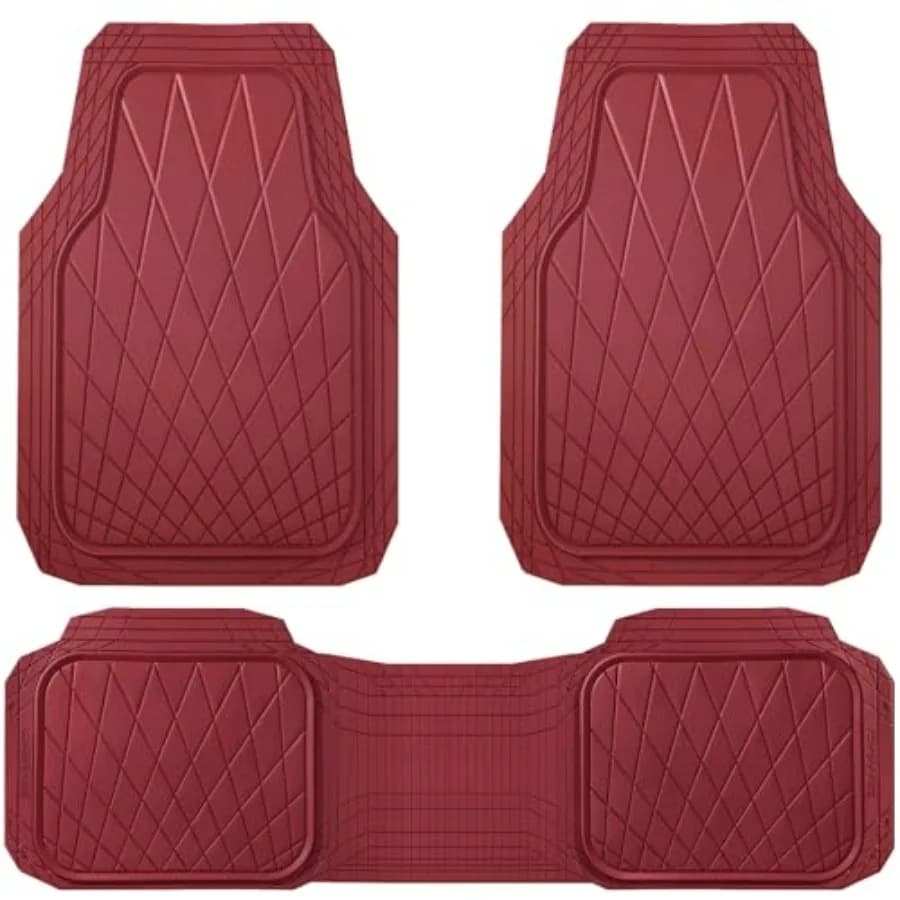 Tappetini Auto in Gomma Resistenti, Impermeabili Universali Ritagliabili, Tappetini per Tutte le Stagioni per SUV, Camion, Berlina, Premium