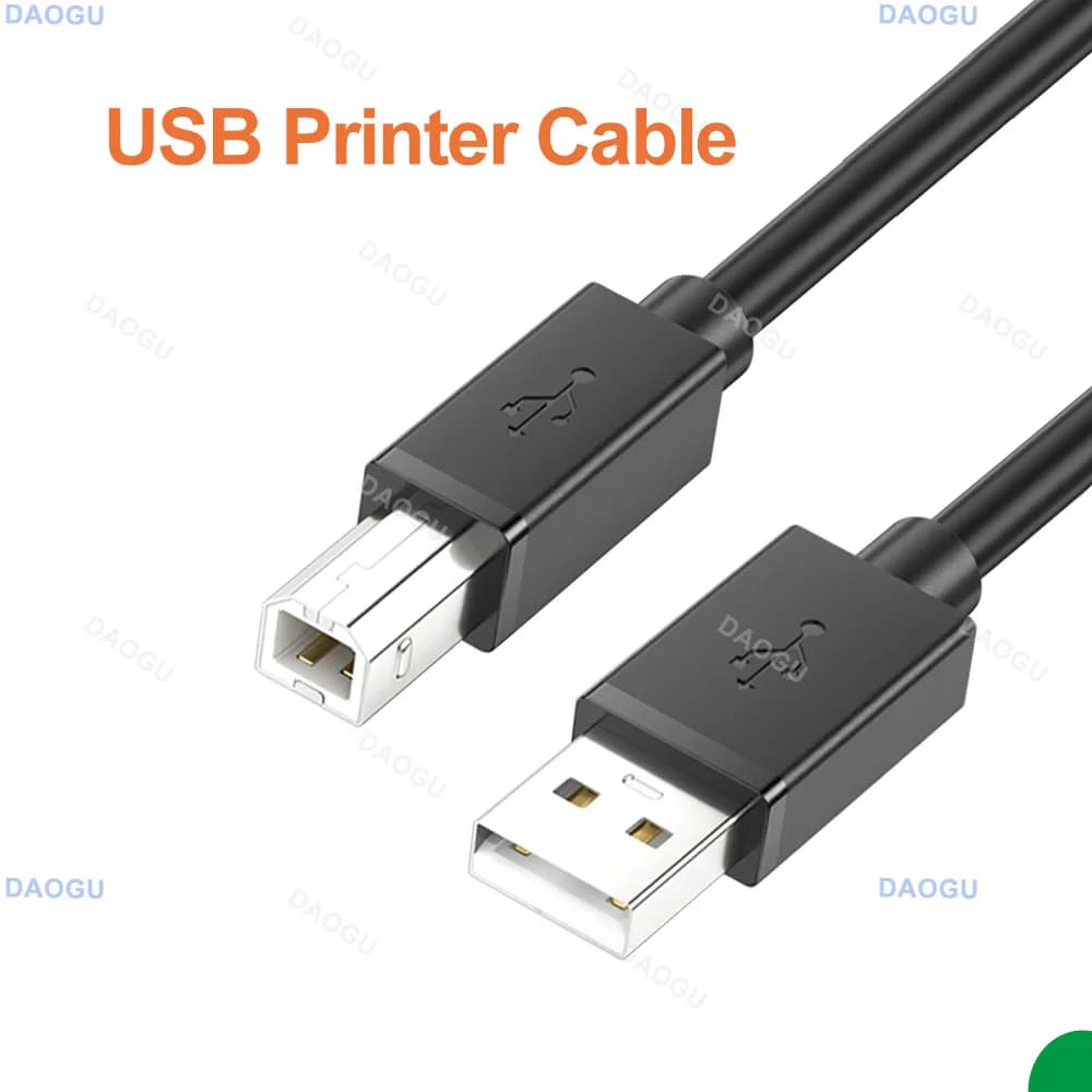 Printer Cable USB 2.0 5m 3m 2m 1m 8m for HP Canon Brother Epson Dell Samsung Printer USB Type A to B Fax Machine Scanner Cable