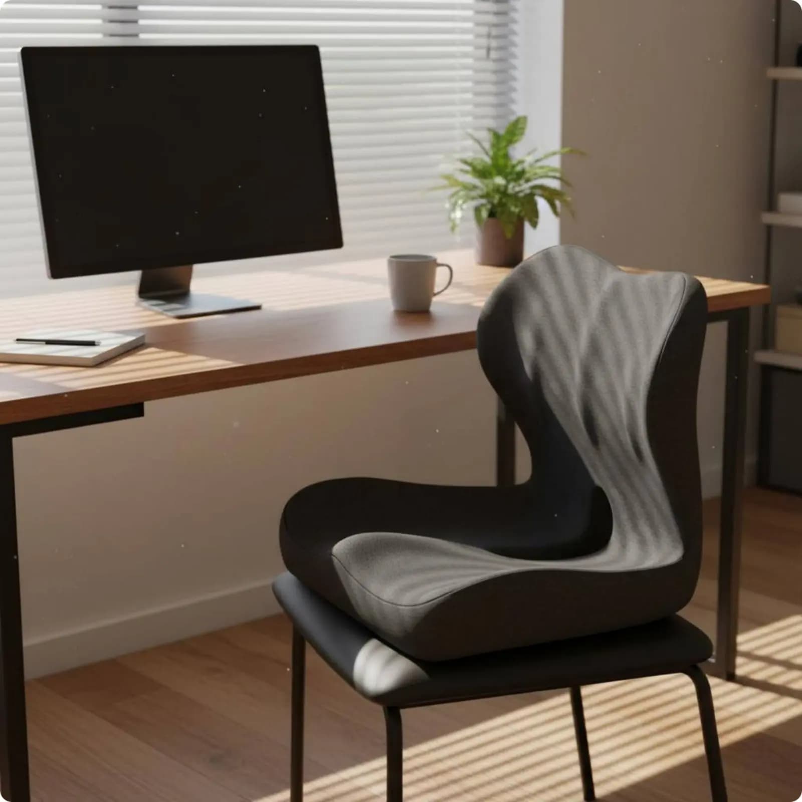 Cuscino per Seduta e Schienale di Grandi Dimensioni, Supporto Lombare, Cuscino per Sedia, Sollievo dalla Pressione, Comfort, Forma a U per Ufficio