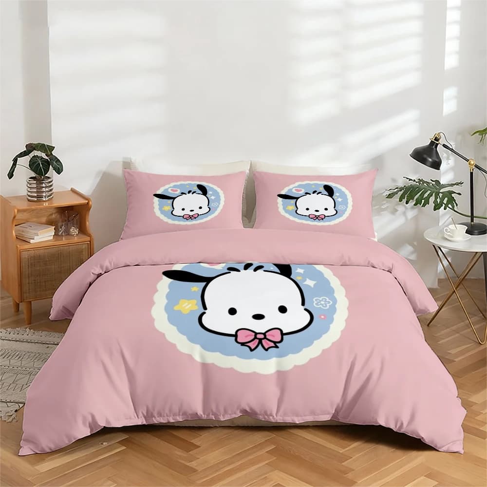 Set di biancheria da letto con stampa digitale ad alta definizione in 3 pezzi, set copripiumino con motivo floreale grande Pacha Dog, include 1 copripiumino + 2 federe, adatto per camera da letto, camera degli ospiti, decorazioni per la casa, copripiumino + federa in fibra di poliestere, biancheria da letto ultra morbida, tessuto spesso, adatto a tutte le stagioni, lavabile in lavatrice