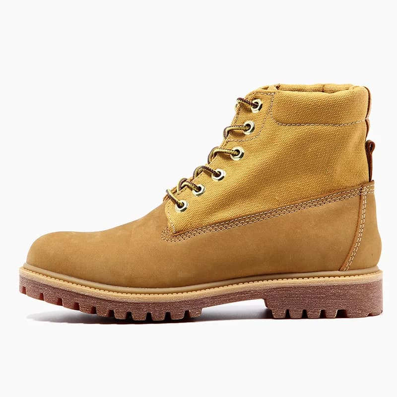 Unisex Mixed Leather Desert Motorcycle Boots Lace‑Up High Top Ankle Booties Durable Outdoor Hiking Casual Street Work Shoes