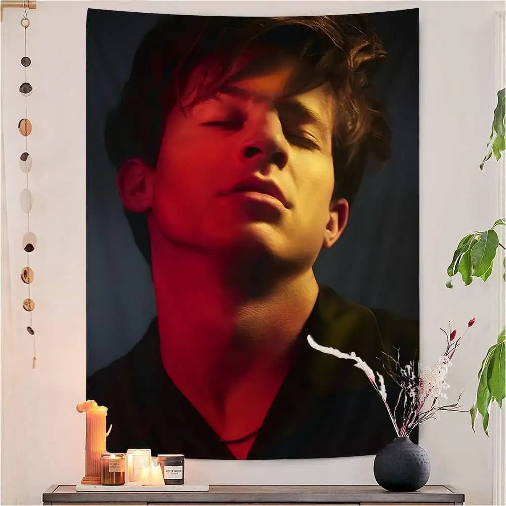 C-Charlie Puth Premium Self Adhesive Anime Tapestry Hanging Tarot Hippie Wall Rugs Dorm Home Decor