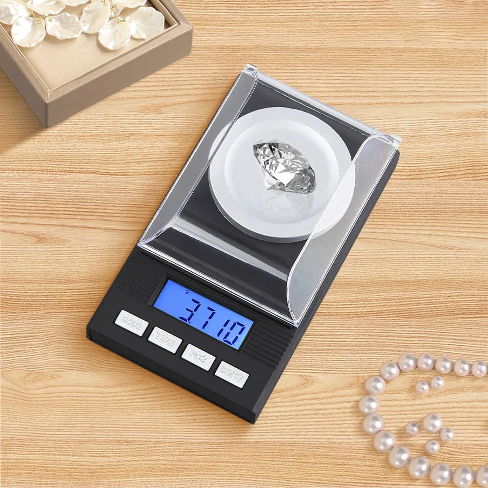 0.001 g high precision pocket jewellery balance Digital scale for milligrams with carats diamonds for ingredients and gems