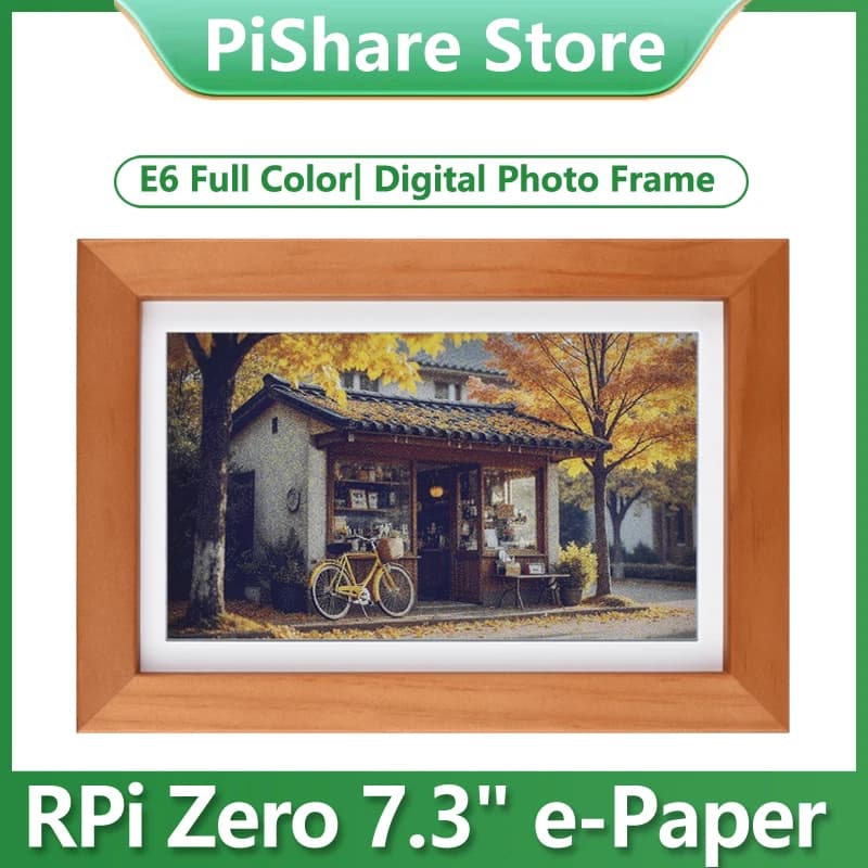 Raspberry Pi Zero Pi0 Cornice per foto digitale da 2 W 7,3 pollici E6 a colori 800 × 480 E Poster artistico con calendario a inchiostro di carta