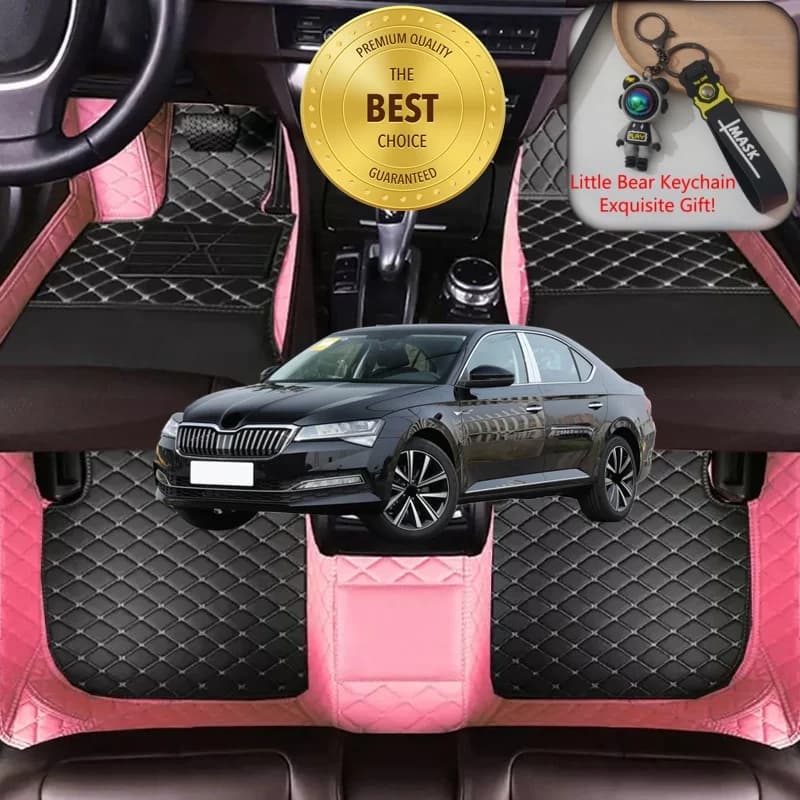 Tappetini Auto su Misura per Skoda Superb 2013-2026, Accessori Auto di Lusso, Tappeti Personalizzati per Guida a Sinistra/Destra