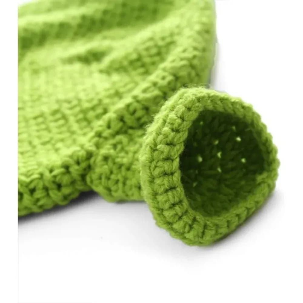 For ChildrenUnisex Hand Knitted Shrek Hats Beanie Hat Warm Durable Hand Knitted Cap Cosplay Dome Cap Wool Winter Hat
